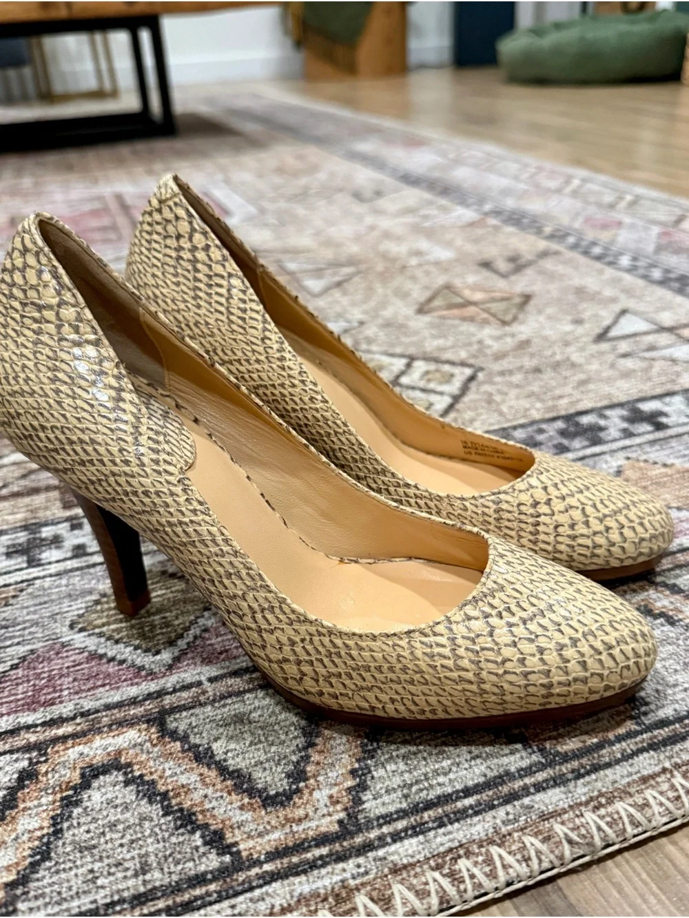 Cole Haan Snakeskin Heels (Nike Air) size 6